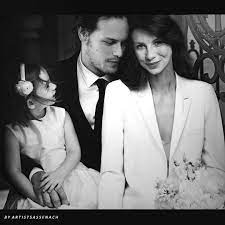 Tulle satin weddig dress with beading. Instagram Jamie Fraser Outlander Sam Heughan Outlander Sam Heughan