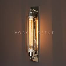 Polished Chrome Industrial Sconce Wall Lamp With Edison Filament Globe Industrial Sconce Sconces Wall Lamps Wall Sconces