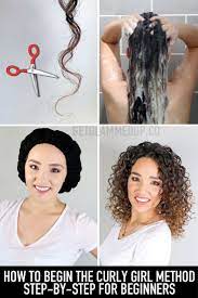 10 Steps To Start The Curly Girl Method Simplified For Beginners How To Transition To Natural Curly Hair Styles Naturally Curly Girl Method Curly Hair Styles