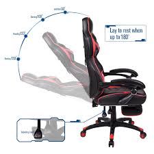 Ergonomic Computer Gaming Chair Large Size Pu Leather High Back Office Racing Chairs With Widen Thicken Seat And Retractable Fo Racing Chair Gaming Chair Chair