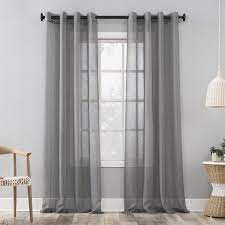 Mainstays Marjorie Crushed Sheer Voile Grommet Curtain Panel Walmart Com In 2021 Sheers Curtains Living Room Gray Sheer Curtains Curtains