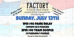Puzzles and Pints at Factory by Beer Tree