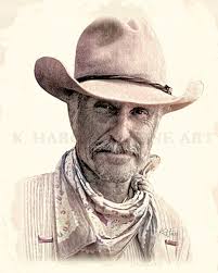 Lonesome Dove Gus Print: Old West Portrait, Signed Art