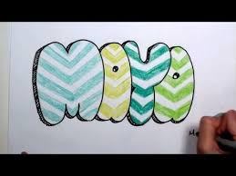How To Draw Bubble Letters Maya In Graffiti Letters Tekenen