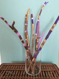 Driftwood Hang Painted Sticks Purple And Gold Gemaltes Treibholz Bemalte Stocke Und Kreativ