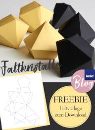 Diy Faltkristalle Basteln Basteln Mit Buchstaben Papier Kind Basteln Mit Papier