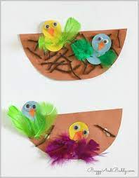 There are so manu great ideas! Spring Crafts For Kids Nest And Bird Craft Buggy And Buddy Spring Crafts For Kids Daycare Crafts Bird Crafts