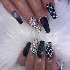 Coffin acrylic nails are not something beyond belief amazing. Coffin Black And Gold Nails Designs Novocom Top