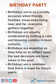 21st birthday party speech writing tips. Welcome Speech For A Birthday Party In English For Children And Students A Plus Topper