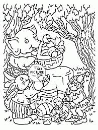Easter In The Forest Coloring Page For Kids Coloring Pages Printables Free Wuppsy Com Animal Coloring Pages Mermaid Coloring Pages Turtle Coloring Pages