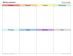 Free weekly planner template word excel psd indesign. Free Weekly Planners In Pdf Format 20 Templates