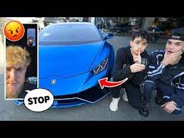 We Took Jake Paul S Lamborghini He Was Mad Youtube In 2021 Jake Paul Workout Moves Jake