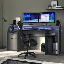 Mega Console Gaming Desk Family Window