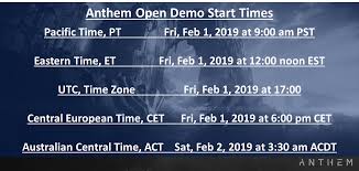 when does it start a helpful chart anthemthegame