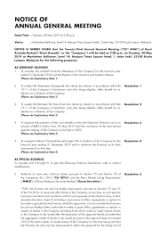 Cimplyfive's text of model resolutions under the companies act, 2013. Https Www Bumiarmada Com App File Image Assets Bab 20ar2018 Notice 20of 20agm Pdf