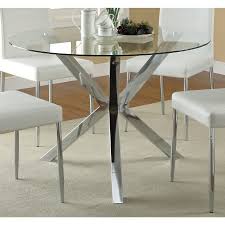 4 out of 5 stars. Coaster Vance Contemporary Glass Top Round Dining Table In Chrome Walmart Com Walmart Com