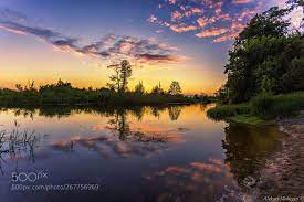 Summer Evening On A Small River By Alekseimalygin River Summer Evening Summer