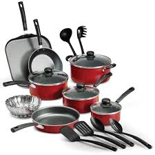 4 out of 5 stars (5) wilko cookware set 5pcs add to basket add (opens a popup) adding. Tramontina Primaware 18 Piece Non Stick Cookware Set Red Walmart Com In 2021 Cookware Set Kitchen Cookware Sets Pots And Pans Sets
