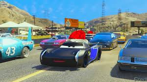 This mod adds the cars mcqueen dinoco texture for fredwalkthrough's mcqueen! Jackson Storm Vs Lightning Mcqueen Gta 5 Disney Cars 3 Mods Video Dailymotion