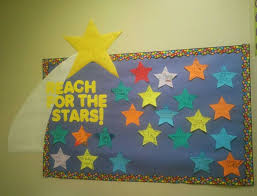Reach For The Stars Speech Therapy Bulletin Board Students Write Their Goals On A Star Student Writing Projects To Try Reaching For The Stars