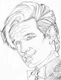 How To Draw Dr Who Draw Doctor Who Doctor Who Step By Step Portraits People Free Online Drawing Tutorial Added Doctor Who Art Colouring Pages Doctor Who
