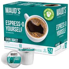 Or pay $5.99 for shipping for orders under $35. Maud S Espresso Coffee Dark Roast Espress O Yourself 24ct Recyclable Single Serve Coffee Pods Richly Satisfying Arabica Beans California Roasted Keurig Espresso Kcup Compatible Including 2 0 Walmart Com Walmart Com