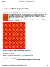 Dan juga akan diberikan video tutorialnya. 43 Gambar Batik Versi Coreldraw Free Gambar