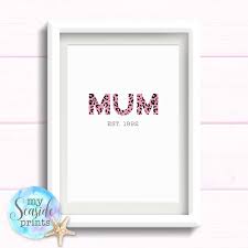 Be prepared this year with our thoughtful gifts and ideas. Leopard Print Mothers Day Print For Mum My Seaside Prints