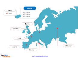 The outline map of europe on this page clearly. Europe Map Free Templates Free Powerpoint Templates