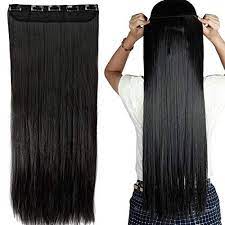 8 textures specially designed for black women who have permed, transitioning or natural hair. Fiber Hairs 5 Clip On Straight Black Hair Extension For Parlour And Presonal Pack Size 1 Rs 180 Piece Id 20524815255