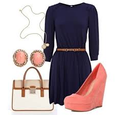 Black And Navy Blue Outfits Which Color Jewelry Goes With Dark Blue Dresses Fashion Pretty Outfits Style