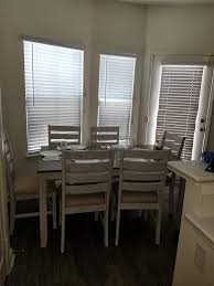 The luxurious simplicity of the table is accentuated by the plank effect of the brown upholstery combined. Signature Design By Ashley Skempton 7 Piece Dining Table Set Walmart Com Walmart Com
