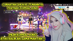 Baru 2 bulan di youtube. Quen Curhat Tentang Kopral Jono Part 2 Reaction Free Fire Yulindri Revi Youtube