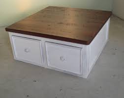 Ivory coffee table with drawers. Square Coffee Table With Large Drawers Lake And Mountain Home