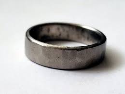 Rustic Titanium Ring Forged Hammered Mens Wedding Band Mens Etsy Mens Wedding Rings Rings For Men Hammered Wedding Bands