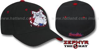 Fresno State Dhs Black Fitted Hats By Zephyr
