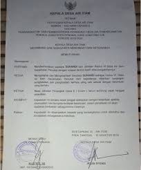 Akte kelahiran atau surat keterangan kenal lahir; Pemberhentian Perangkat Desa Air Itam Diduga Tidak Sesuai Dengan Mekanisme Peraturan Perundang Undangan Iglobalnews