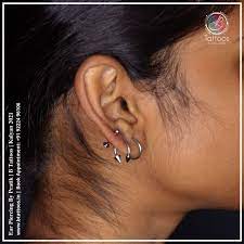 Ear Piercing By Artist Pratik B Tattoos Studio Kalyan West In 2021 Ear Piercings B Tattoo Best Tattoo Shops