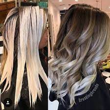Full Head Of Balayage Highlights Using Oligopro Backlight Clay Lightener 30vol With A Cap Full Of High Hair Color Techniques Beautiful Hair Color Hair Styles