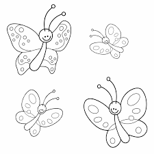 Vier Kleine Schmetterlinge Greifen Sie Mit Ihrem Kind Zu Den Buntstiften Und Malen Die Kost Kostenlose Malvorlagen Schablone Schmetterling Schmetterling Malen