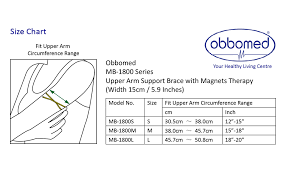 Obbomed Mb 1800l Upper Arm Support Brace With Magnets For Tennis Elbow Golfers Elbow