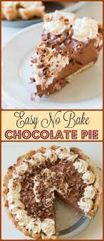Easy Chocolate Cream Pie Recipe Easy Chocolate Pie Chocolate Pies No Bake Chocolate Pie Recipe