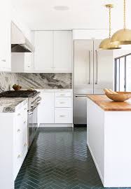 kitchen flooring, herringbone tile