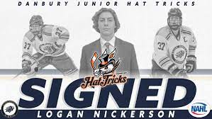Logan Nickerson Signs Tender With The Nahl Danbury Jr Hat Tricks