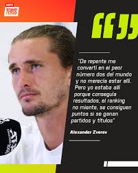 🇩🇪 Zverev y una contundente respuesta a las críticas sobre su posición en  el ranking. 🗣️
