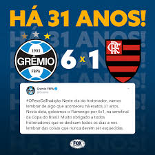 We did not find results for: Fox Sports Brasil Alfinetou No Dia Do Historiador O Gremio Relembrou Uma Goleada Por 6 A 1 Sobre O Flamengo Ha 31 Anos Atras Pela Copa Do Brasil Hoje Os Dois