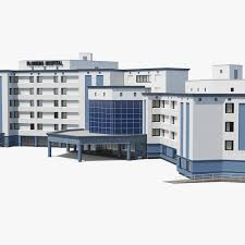 Hospital Building 3d Model Andrey Simonenko On Artstation At Https Www Artstation Com Artwork Zgbk4 Hospital Plans Hospital Architecture Building