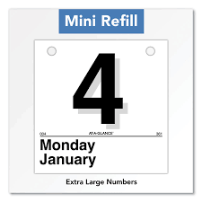 This comes with 3 pdf's, each formatted for different print sizes: Aagk150 At A Glance K1 50 Today Is Daily Wall Calendar Refill 6 X 6 White 2021 Hill Markes