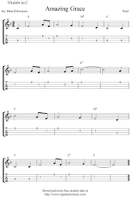 Amazing Grace Ukulele Sheet Music Free Printable Ukulele Tabs Ukulele Fingerpicking Songs Ukulele Songs