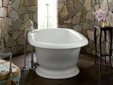 Rustic bathroom with wood ceiling and walls plus soaking tub. Country Western Bathroom Decor Hgtv Pictures Ideas Hgtv